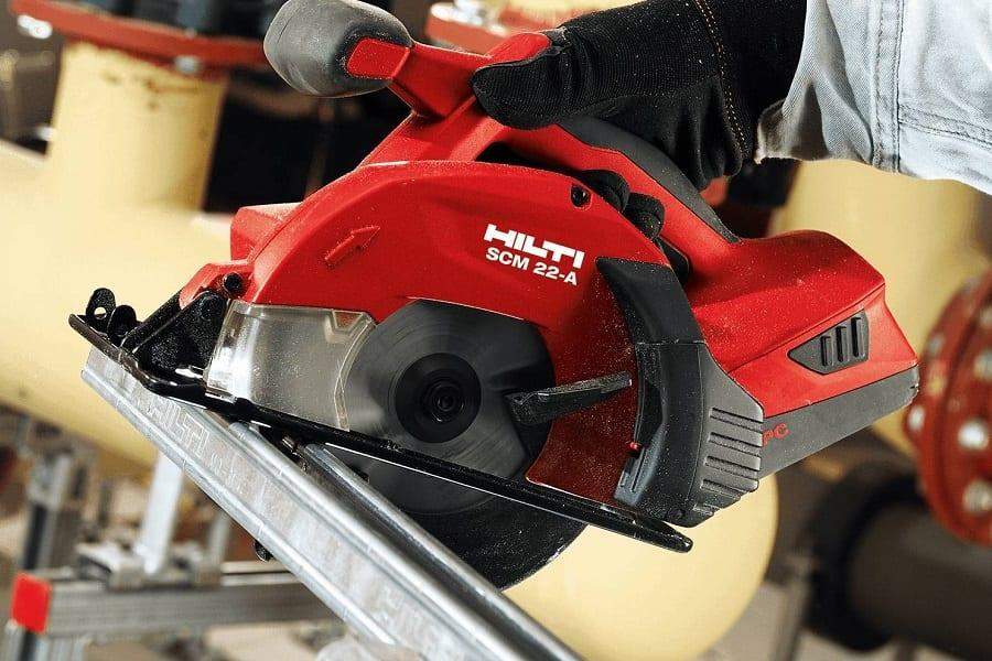 Cutting metal with a circular saw