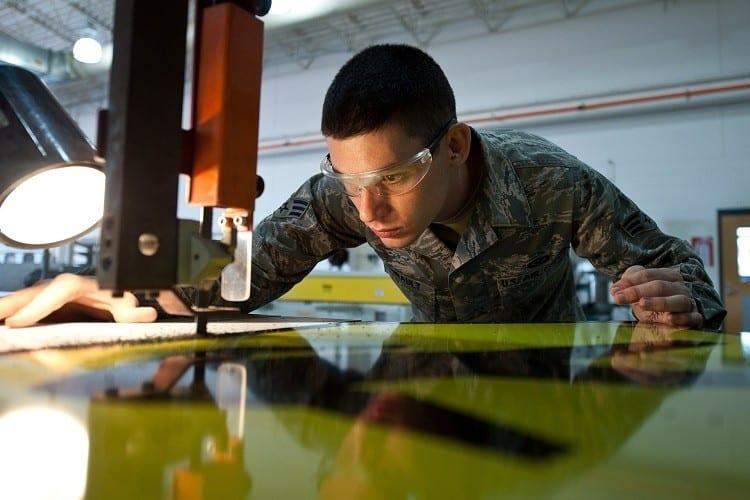 Working with bandsaw on jobsite